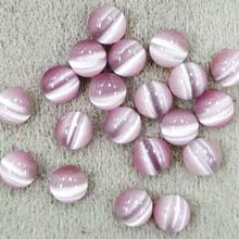 6MM ROUND CABOCHON CAT'S EYE LIGHT PURPLE(20PCS/BAG)